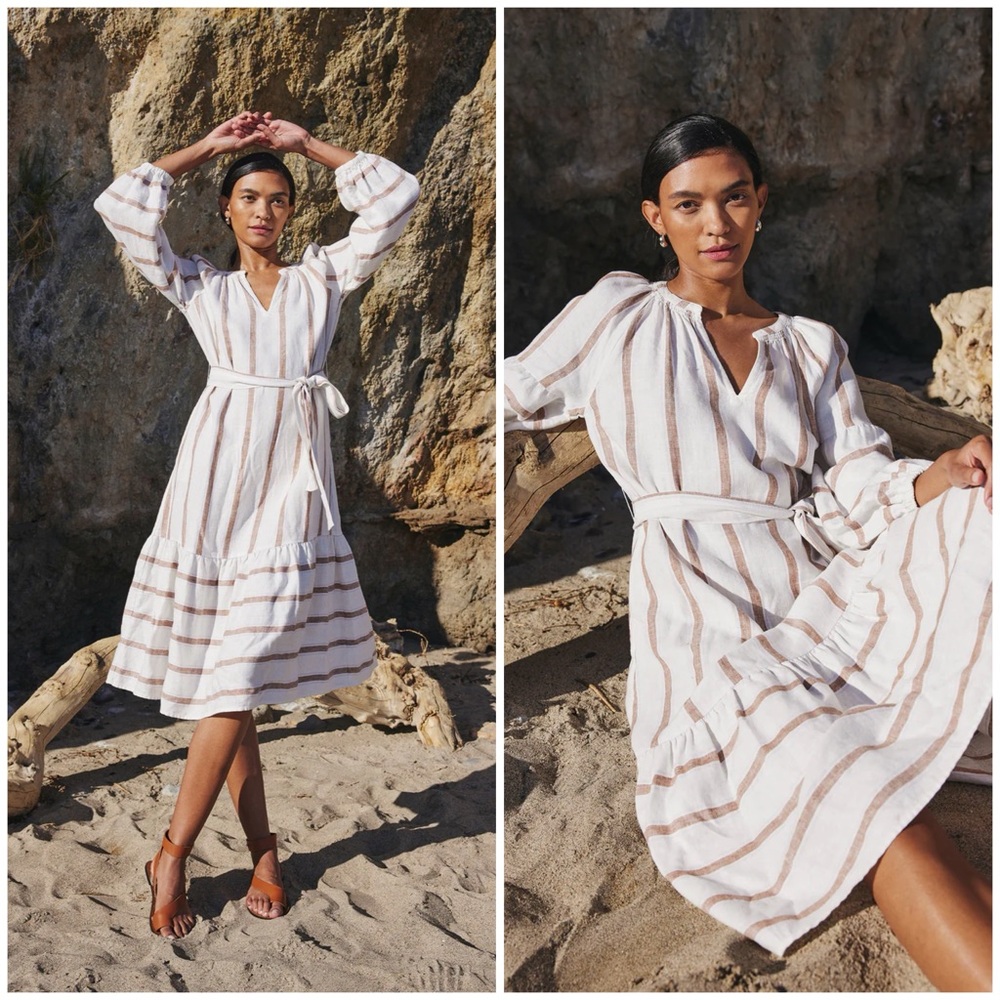 Rails ~ Vittoria Linen Midi Dress